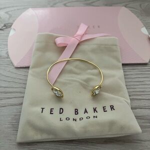 Ted Baker Gold Bangle with Crystal Details